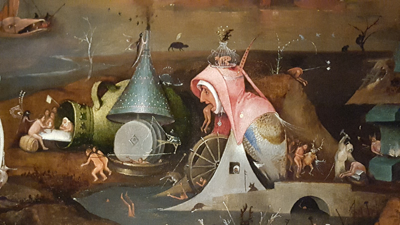 Ausschnitt aus "Das jüngste Gericht" (um 1495-1505), Hieronymus Bosch, Brügge, Stadt Brügge Groeningemusem. Foto: Frida van Dongen